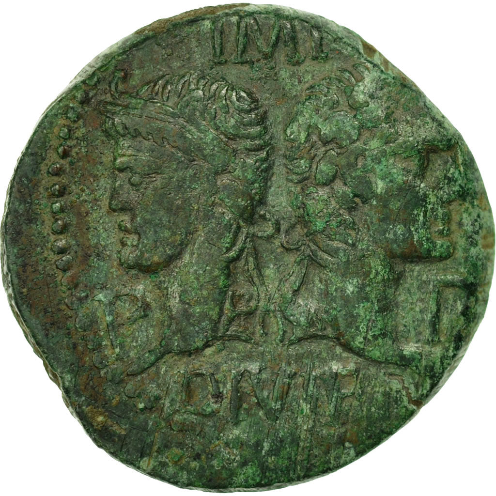 Coin, Augustus, Dupondius, 27-14 BC, Nîmes, VF(30-35), Bronze, RIC:155