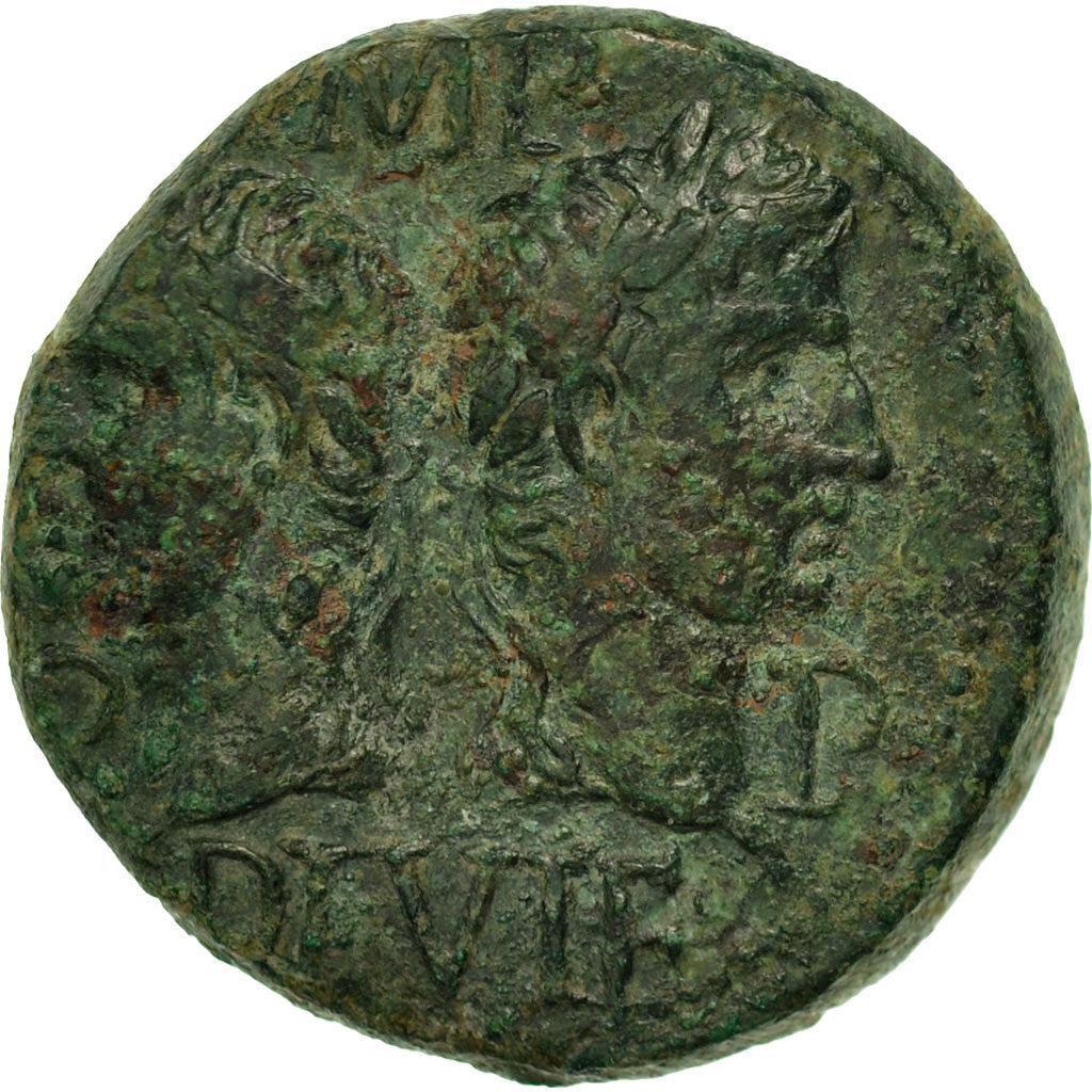 Münze, Augustus, Dupondius, 27-14 BC, Nîmes, SS, Bronze, RIC:155