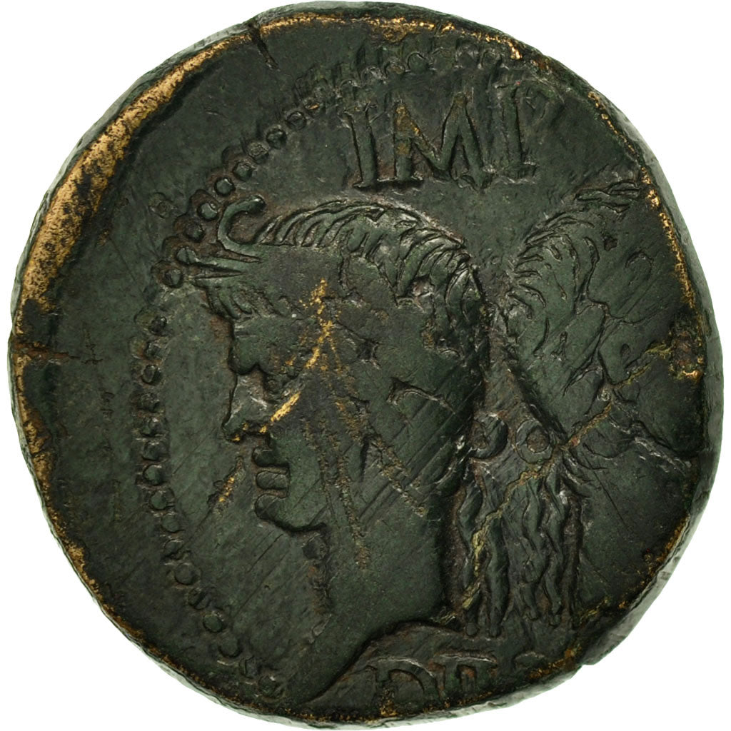 Moneta, Augustus, Dupondius, 27-14 BC, Nîmes, BB, Bronzo, RIC:158