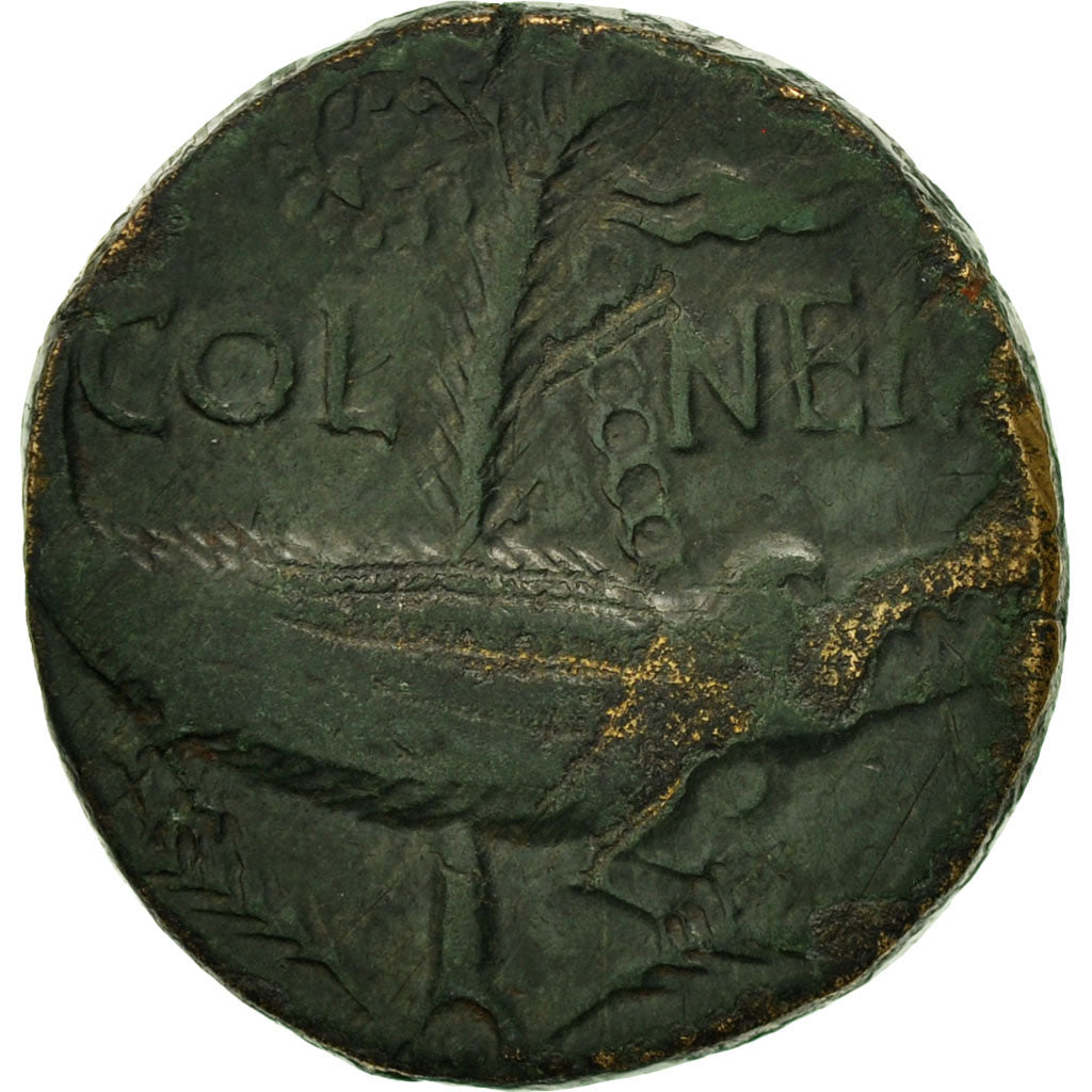 Moneta, Augustus, Dupondius, 27-14 BC, Nîmes, BB, Bronzo, RIC:158