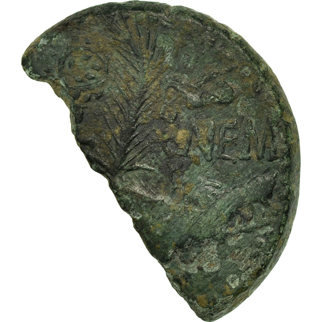 Moneta, Augustus, Half Dupondius, 27-14 BC, Nîmes, MB+, Bronzo, RIC:158