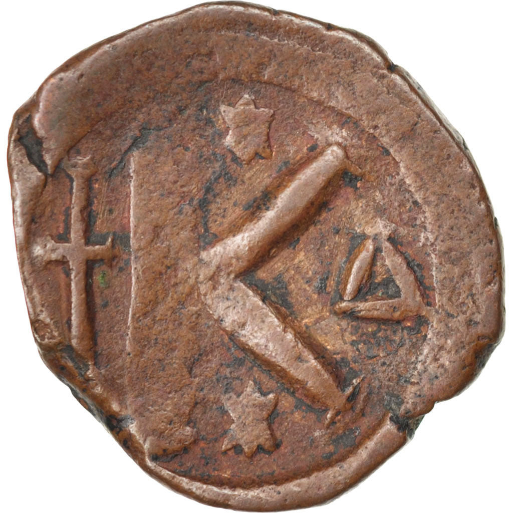 Justin I 518-527, Half Follis, Constantinople, VF(30-35), Copper, 6.80