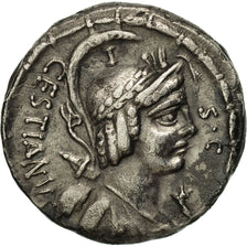 Moneta, Plaetoria, Denarius, 57 BC, Rome, BB, Argento, Crawford:409/1
