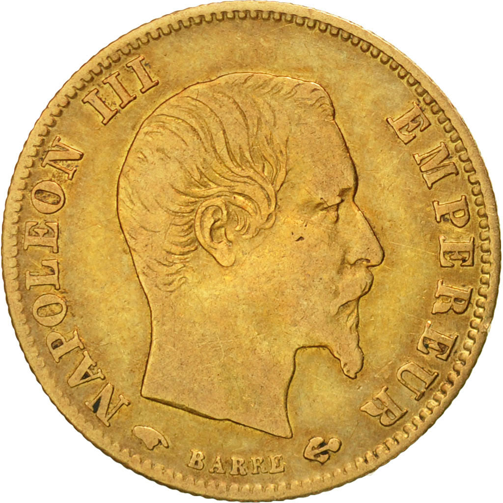 Munten, Frankrijk, Napoleon III, Napoléon III, 5 Francs, 1860, Paris, ZF, Goud