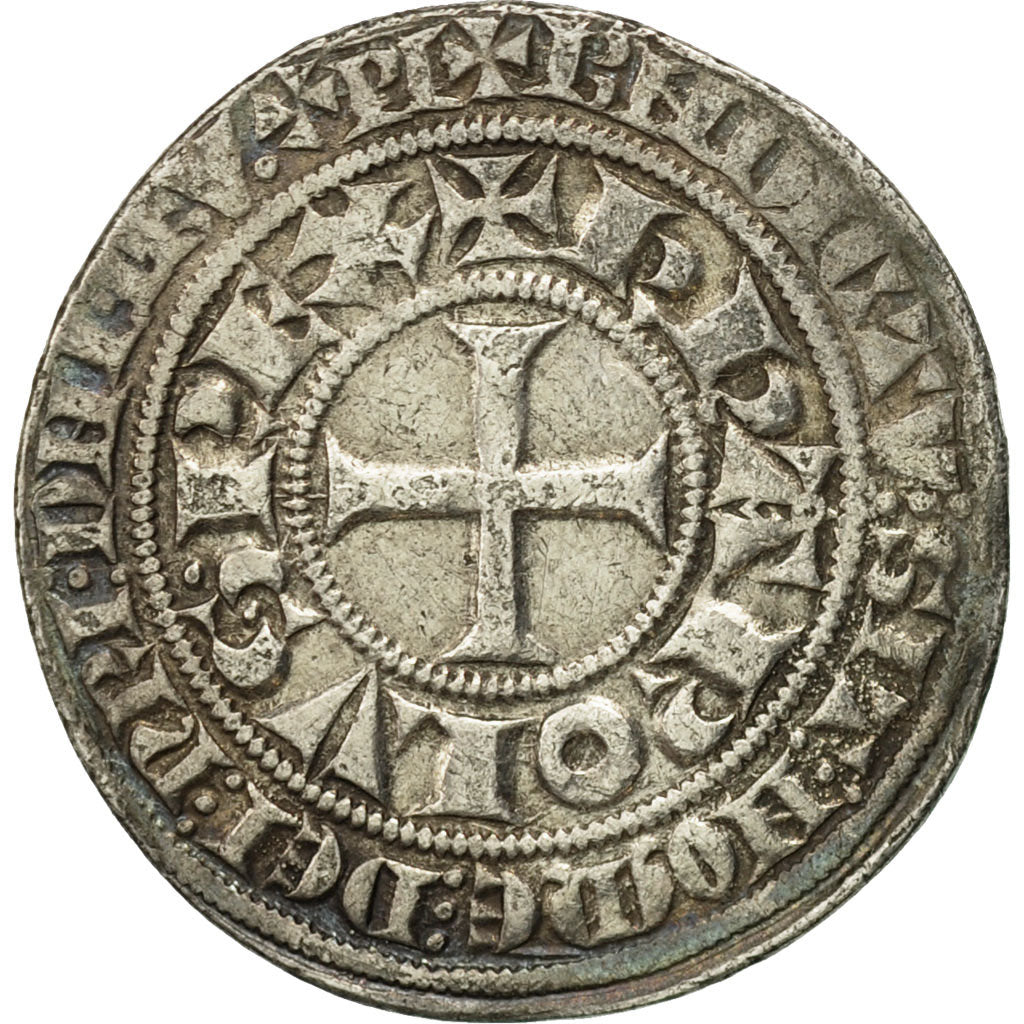 Monnaie, France, Charles V, Gros Tournois, TTB+, Argent, Duplessy:362A