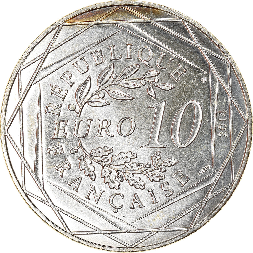 France, 10 Euro, Egalité Printemps Sempé, 2014, Paris, MS(65-70), Silver