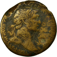 Moneta, Trajan, Sesterzio, Roma, MB, Rame, Cohen:469