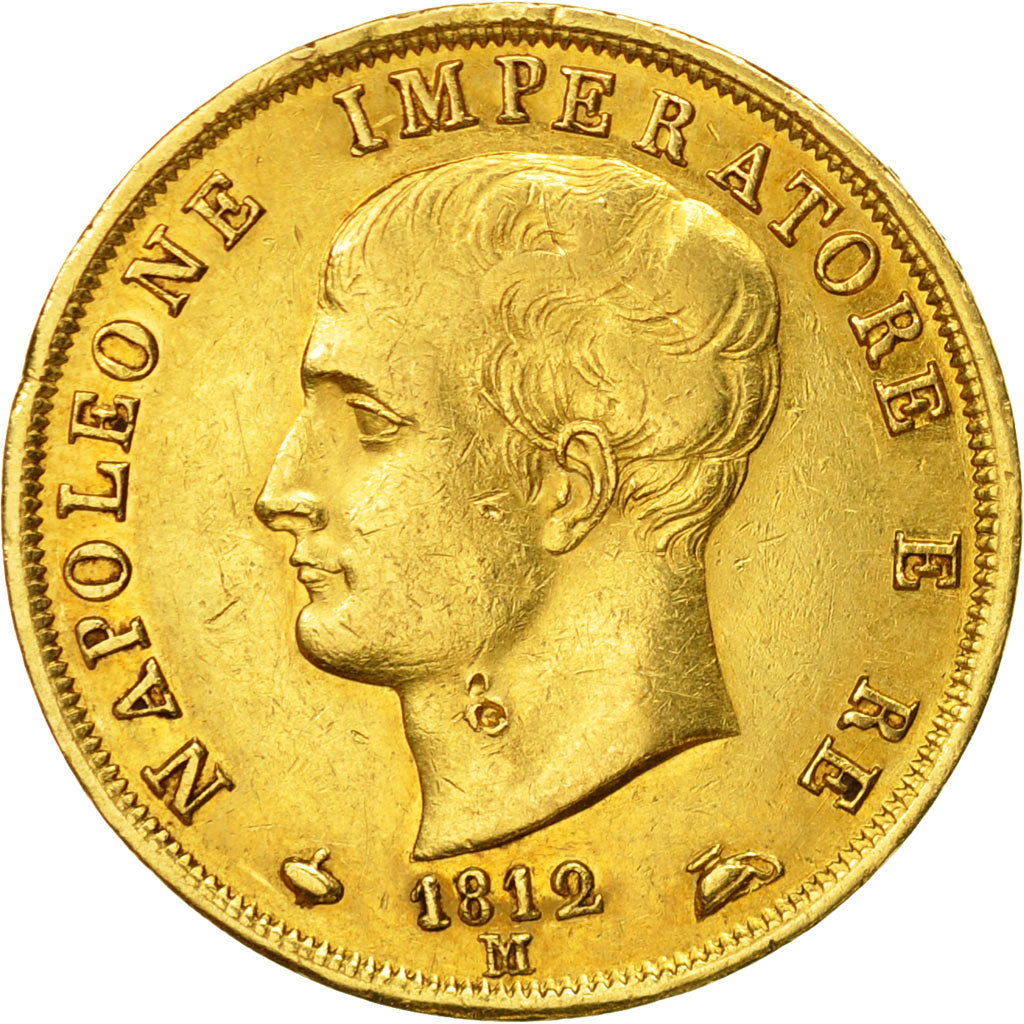 Münze, Italien Staaten, KINGDOM OF NAPOLEON, Napoleon I, 40 Lire, 1812, Milan
