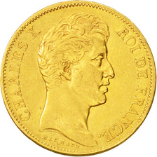 Munten, Frankrijk, Charles X, 40 Francs, 1828, Paris, ZF, Goud, KM:721.1