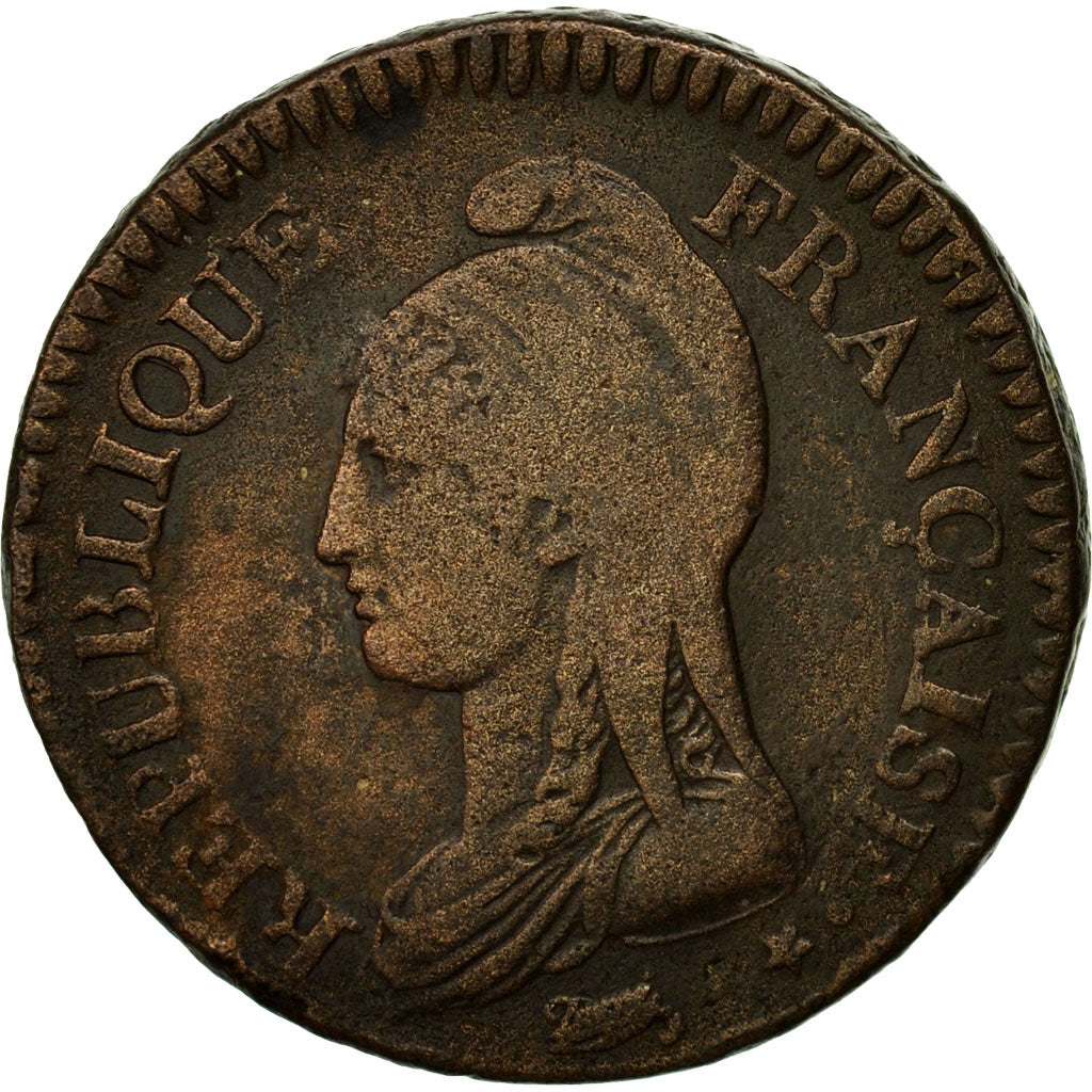 Coin, France, Dupré, Decime, AN 5, Paris, VF(30-35), Bronze, KM:644.1