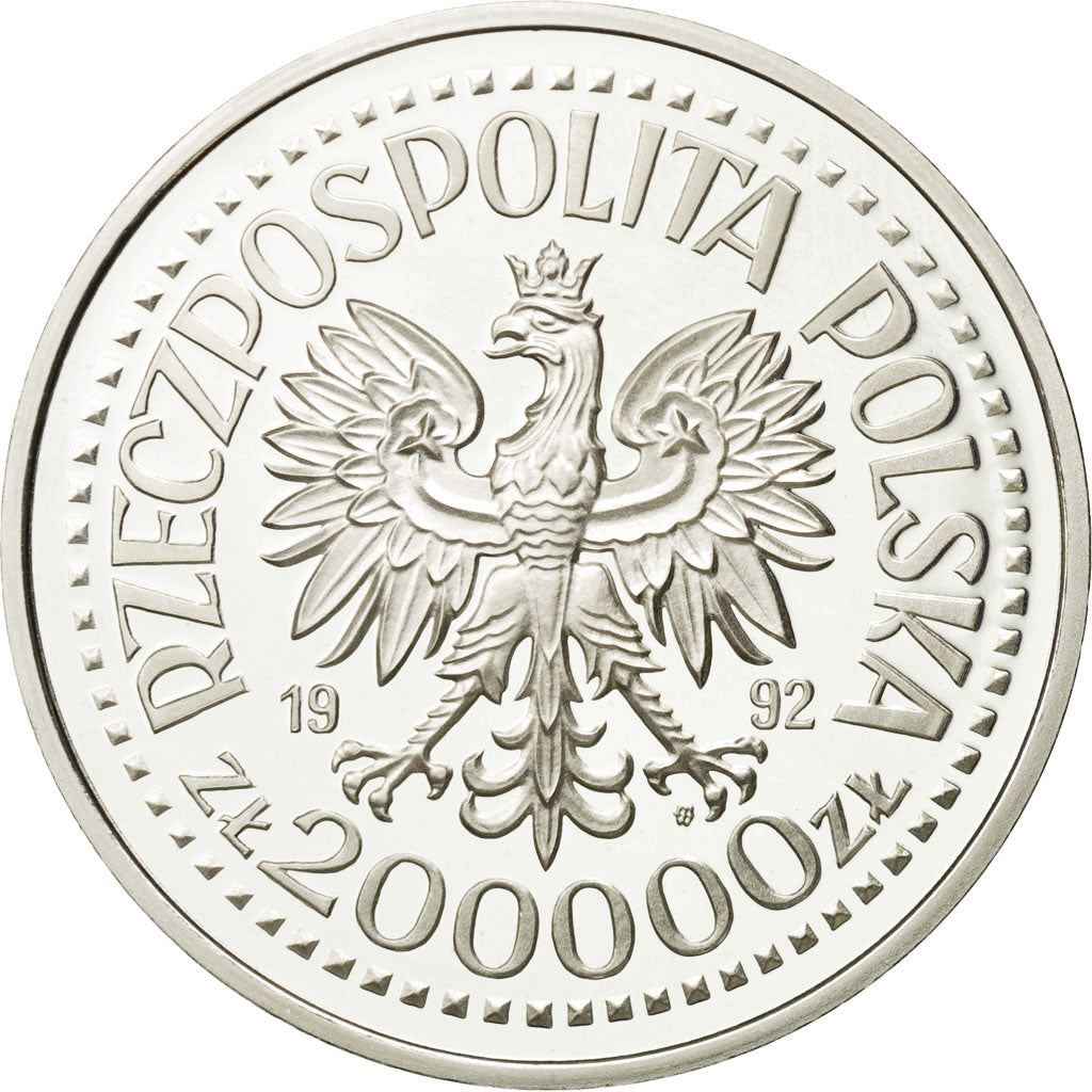 Monnaie, Pologne, 200000 Zlotych, 1992, Warsaw, FDC, Argent, KM:231