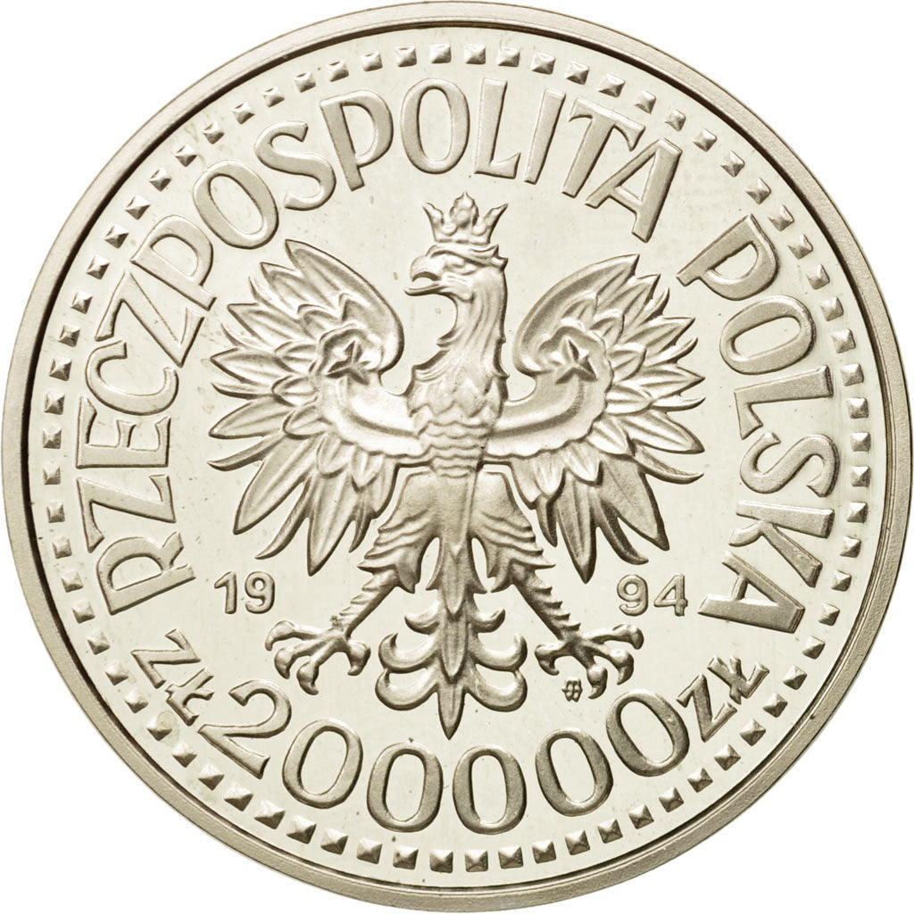 Münze, Polen, 200000 Zlotych, 1994, Warsaw, STGL, Silber, KM:262