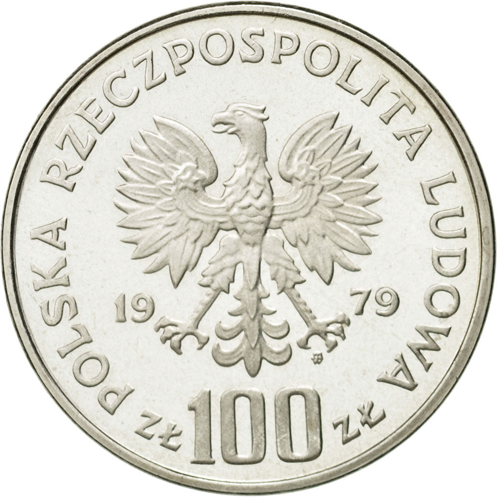 Coin, Poland, 100 Zlotych, 1979, Warsaw, MS(63), Silver, KM:103