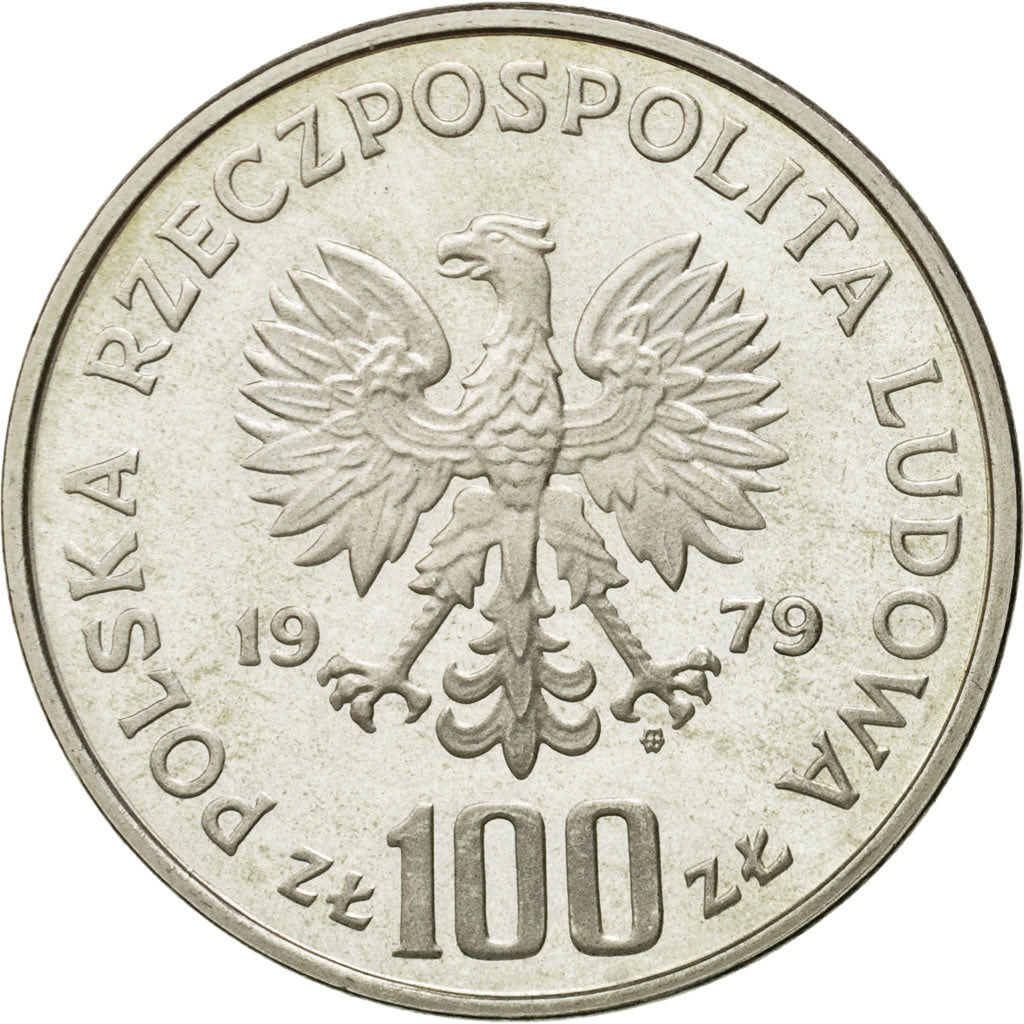 Coin, Poland, 100 Zlotych, 1979, Warsaw, MS(63), Silver, KM:103