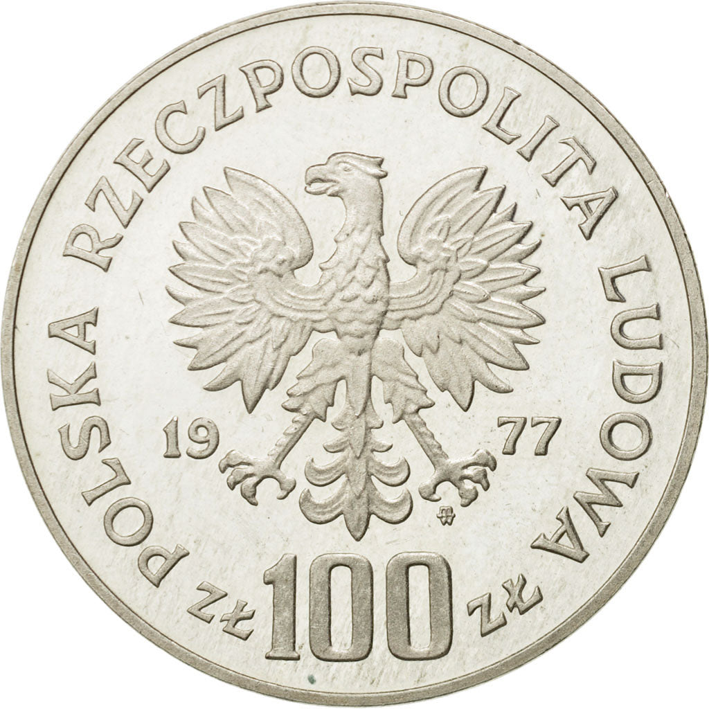 Monnaie, Pologne, 100 Zlotych, 1977, Warsaw, SPL, Argent, KM:Pr303