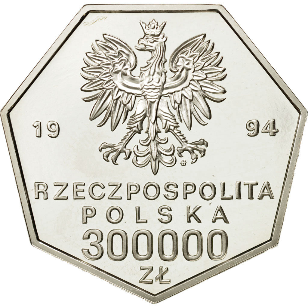 Coin, Poland, 300000 Zlotych, 1994, Warsaw, MS(63), Silver, KM:264
