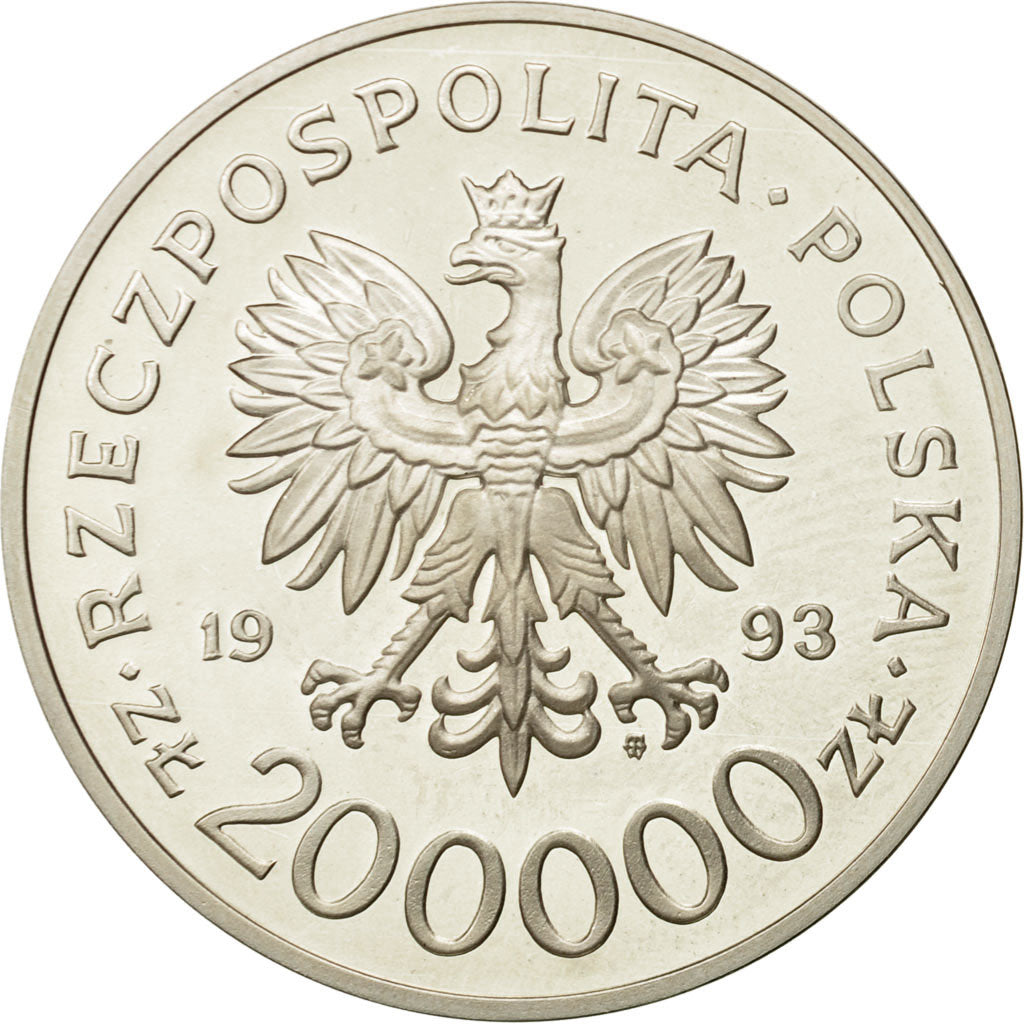 Monnaie, Pologne, 200000 Zlotych, 1993, Warsaw, SPL, Argent, KM:255