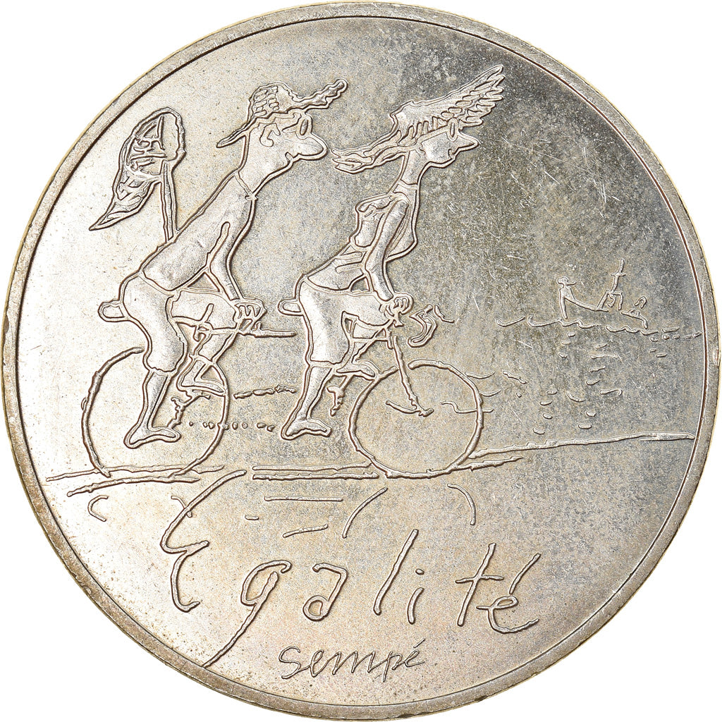 France, 10 Euro, Egalité Eté Sempé, 2014, Paris, MS(63), Silver