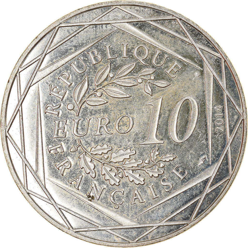 France, 10 Euro, Egalité Eté Sempé, 2014, Paris, MS(63), Silver