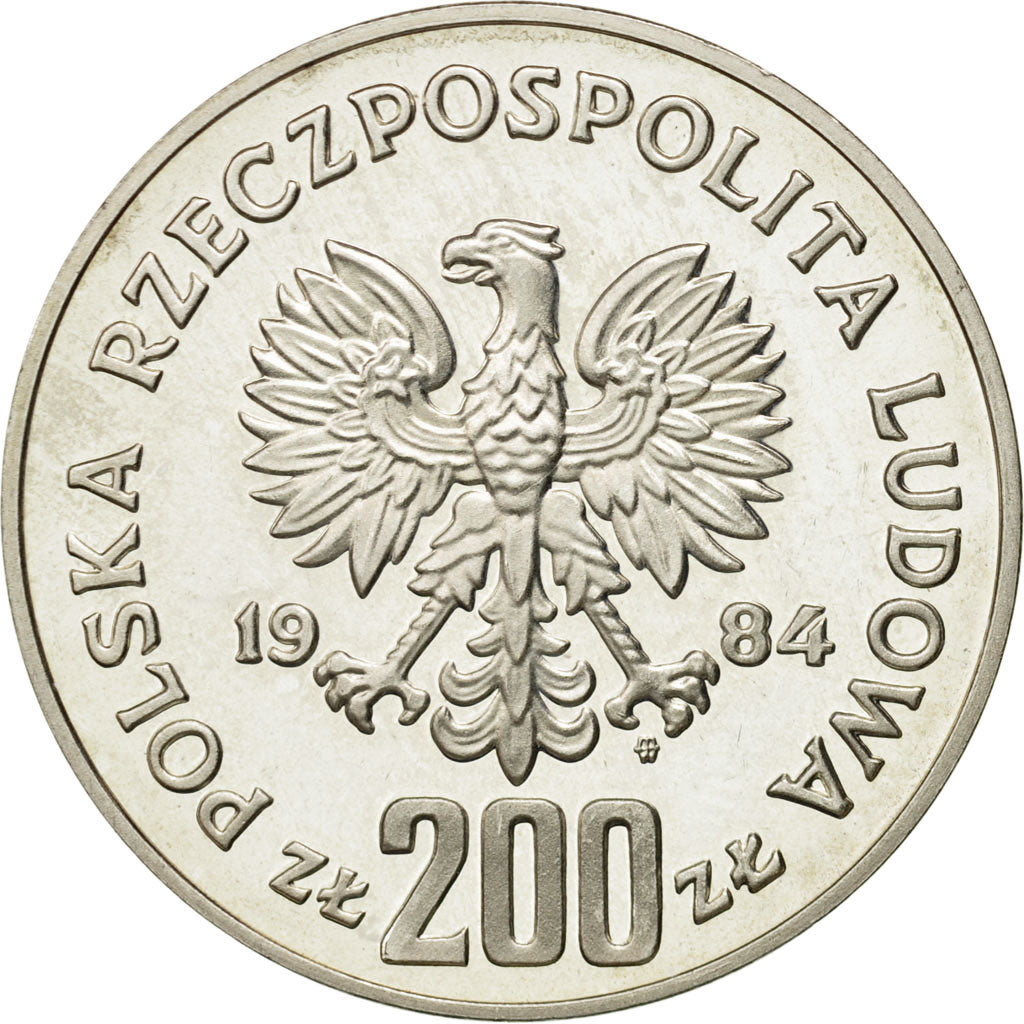 Monnaie, Pologne, 200 Zlotych, 1984, Warsaw, SPL, Argent, KM:150