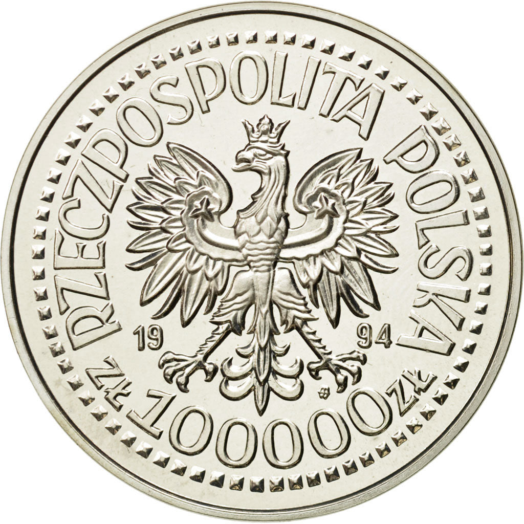 Monnaie, Pologne, 100000 Zlotych, 1994, Warsaw, SPL, Argent, KM:268