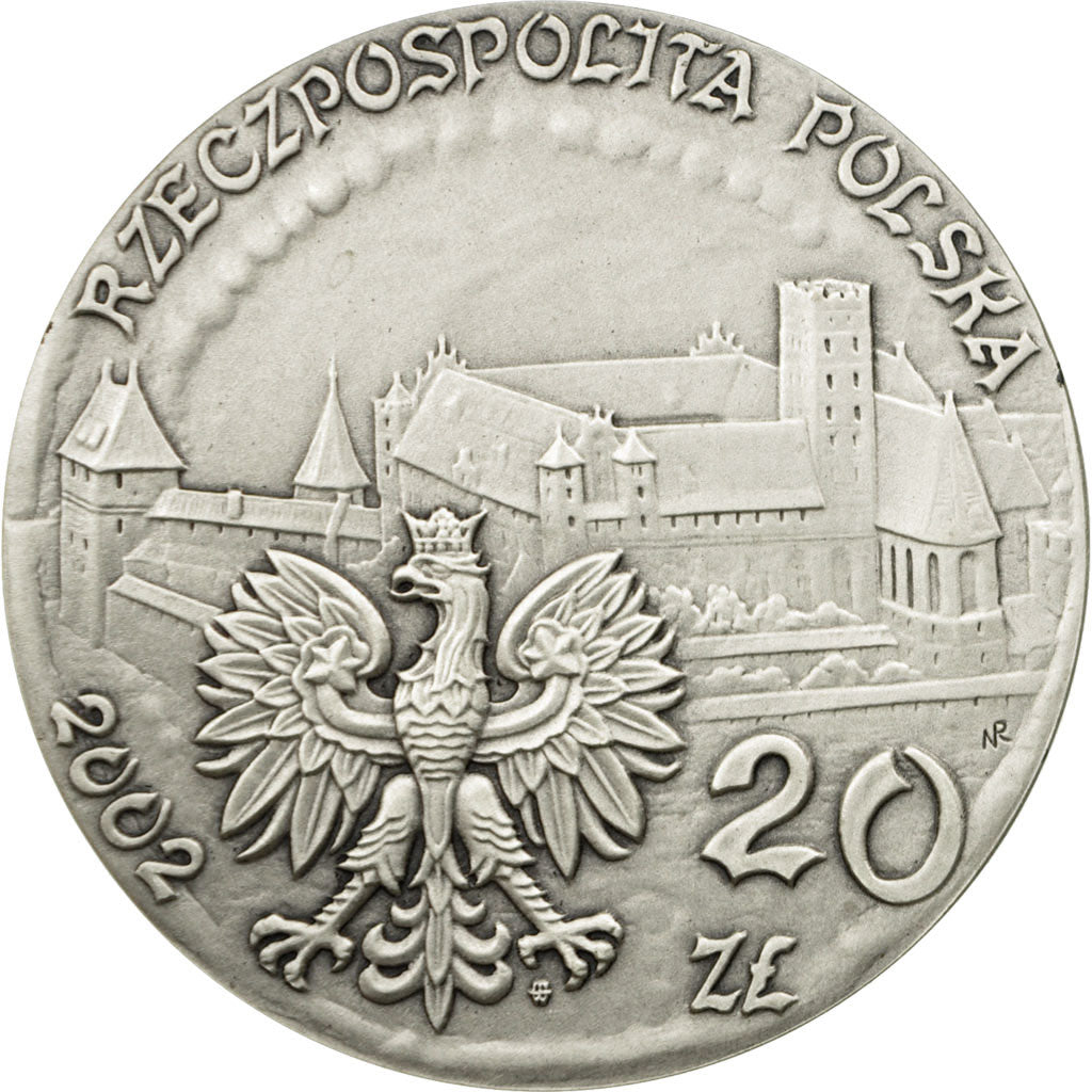 Coin, Poland, 20 Zlotych, 2002, Warsaw, MS(65-70), Silver, KM:457