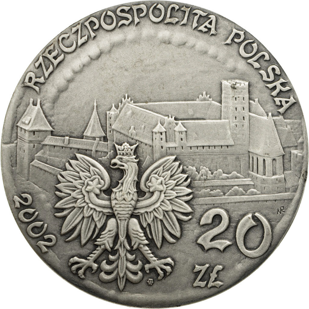 Coin, Poland, 20 Zlotych, 2002, Warsaw, MS(65-70), Silver, KM:457