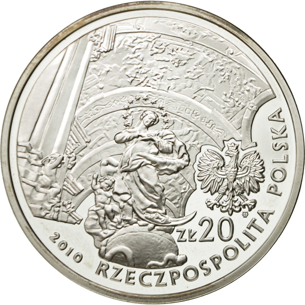 Moneda, Polonia, 20 Zlotych, 2010, Warsaw, FDC, Plata