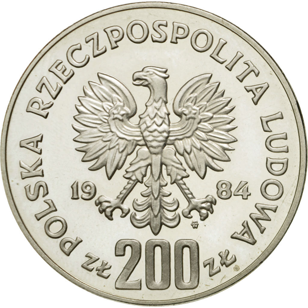 Moneta, Polonia, 200 Zlotych, 1984, Warsaw, SPL, Argento, KM:149