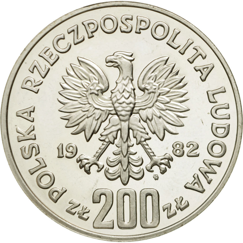 Münze, Polen, 200 Zlotych, 1982, Warsaw, UNZ, Silber, KM:132