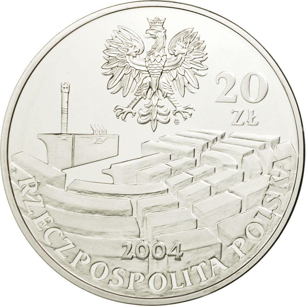 Moneta, Polonia, 20 Zlotych, 2004, Warsaw, FDC, Argento, KM:504