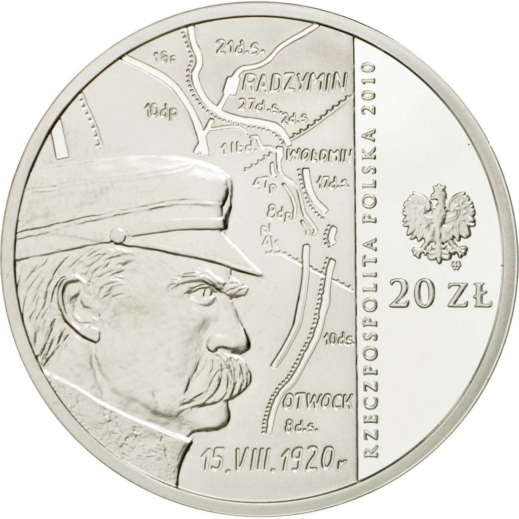 Moneda, Polonia, 20 Zlotych, 2010, Warsaw, FDC, Plata, KM:736
