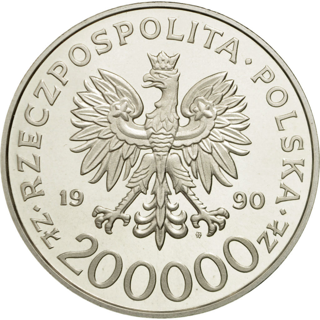 Munten, Polen, 200000 Zlotych, 1991, Warsaw, FDC, Zilver, KM:240