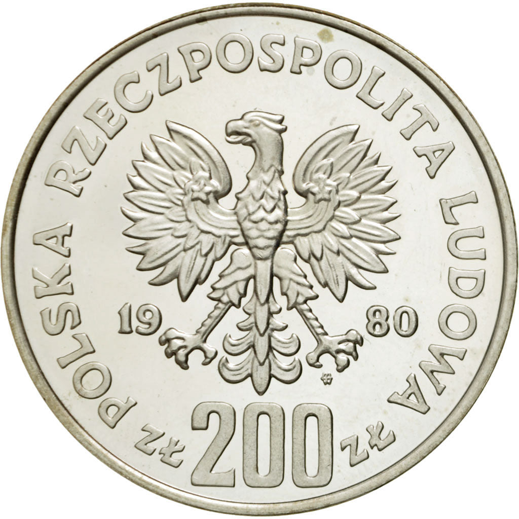 Monnaie, Pologne, 200 Zlotych, 1980, Warsaw, FDC, Argent, KM:115