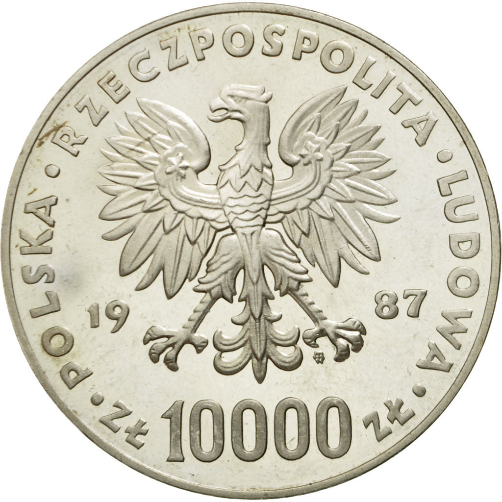Monnaie, Pologne, 10000 Zlotych, 1987, Warsaw, SPL, Argent, KM:164