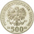 Moneda, Polonia, 500 Zlotych, 1987, Warsaw, SC, Plata, KM:165