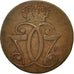 Monnaie, Danemark, Christian VII, Skilling, 1771, Copenhagen, TTB+, Cuivre