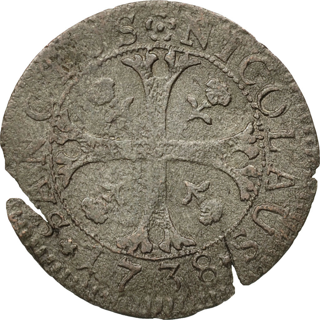 Moneta, CANTONI SVIZZERI, FREIBURG, 1/2 Kreuzer, Vierer, 1738, B, Biglione