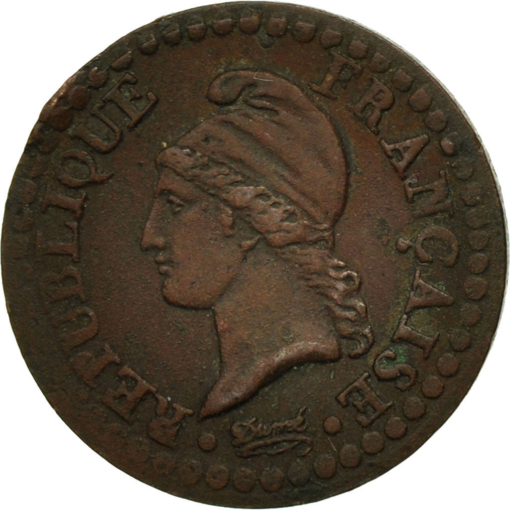 Munten, Frankrijk, Dupré, Centime, AN 6, Paris, ZF+, Bronze, KM:646, Gadoury:76