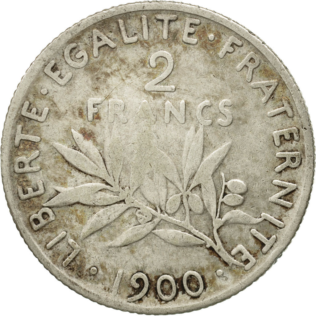 Münze, Frankreich, Semeuse, 2 Francs, 1900, Paris, S, Silber, KM:845.1