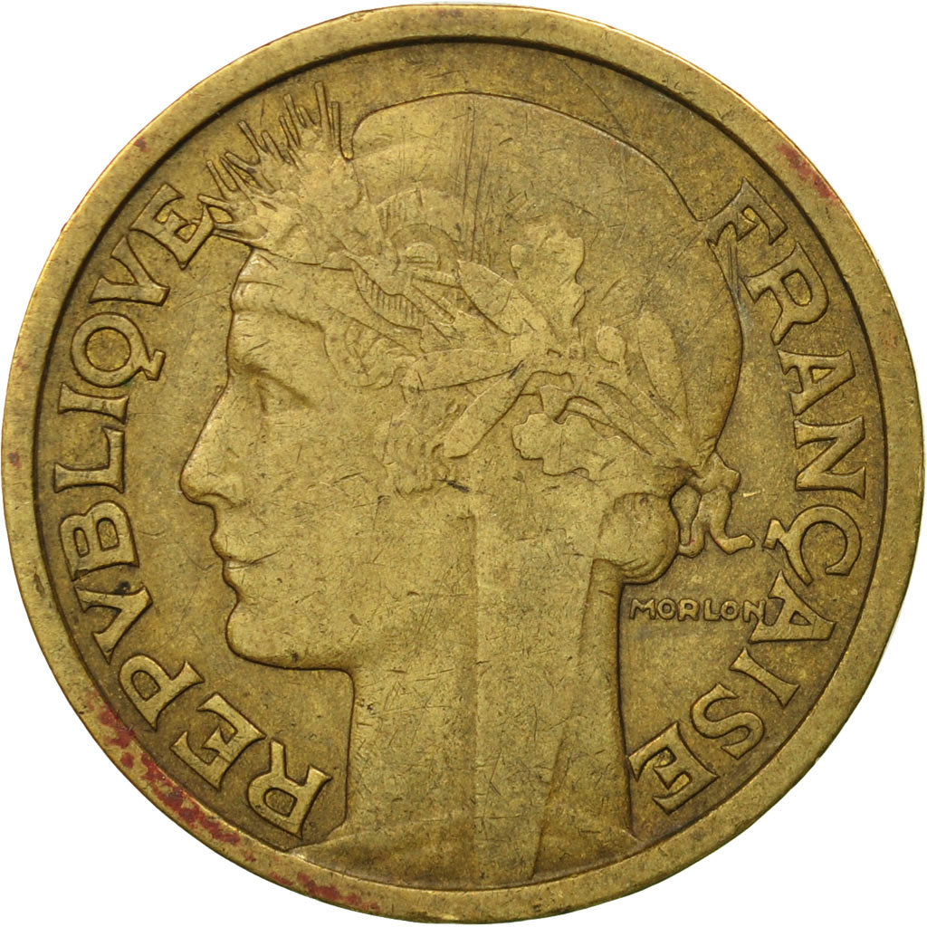 Münze, Frankreich, Morlon, 2 Francs, 1935, Paris, SS, Aluminum-Bronze, KM:886