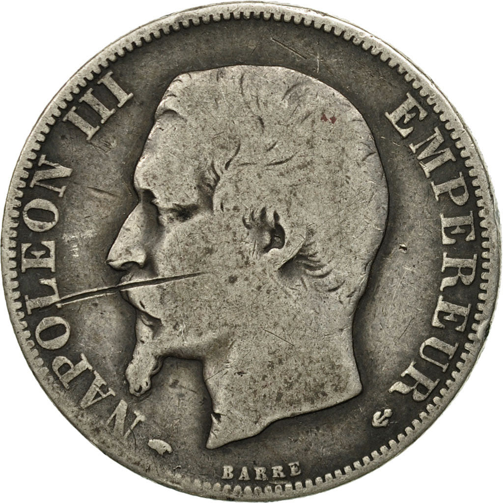 Moneta, Francja, Napoleon III, Napoléon III, 2 Francs, 1856, Paris, VF(20-25)