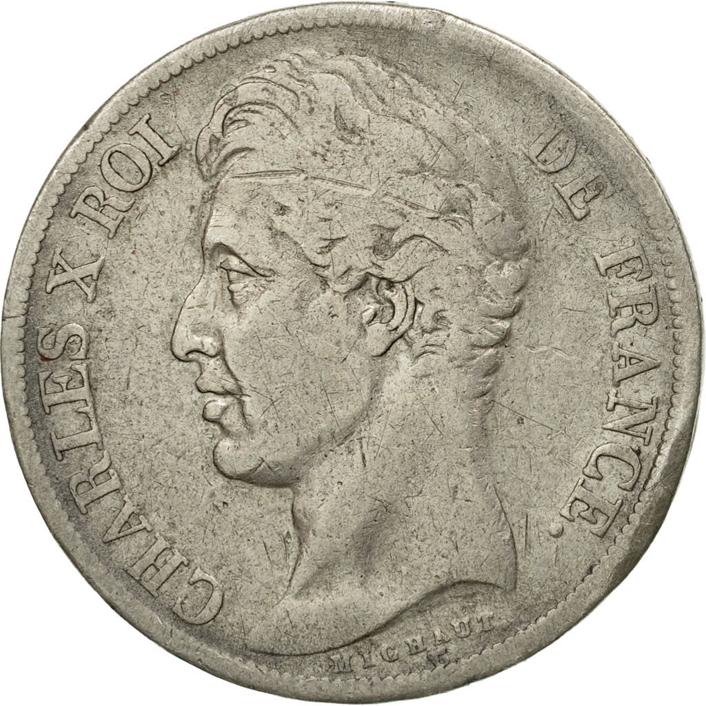 Münze, Frankreich, Charles X, 2 Francs, 1828, Toulouse, S, Silber, KM:725.9