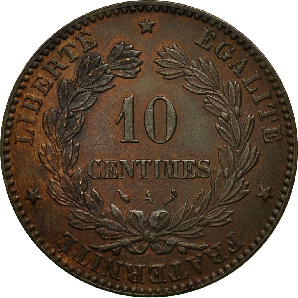 Monnaie, France, Cérès, 10 Centimes, 1897, Paris, SUP+, Bronze, Gadoury:265a