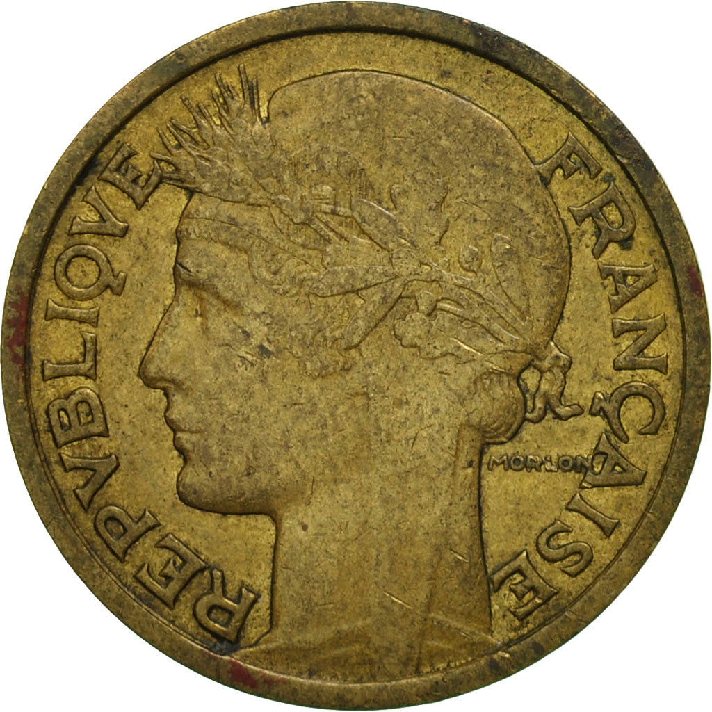 Moneta, Francia, Morlon, Franc, 1935, Paris, MB+, Alluminio-bronzo, KM:885