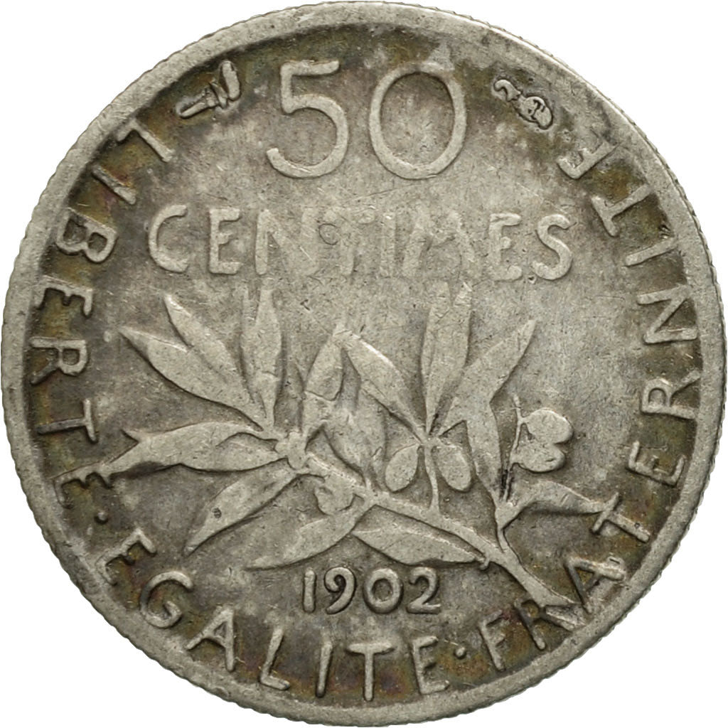 Münze, Frankreich, Semeuse, 50 Centimes, 1902, Paris, S, Silber, KM:854