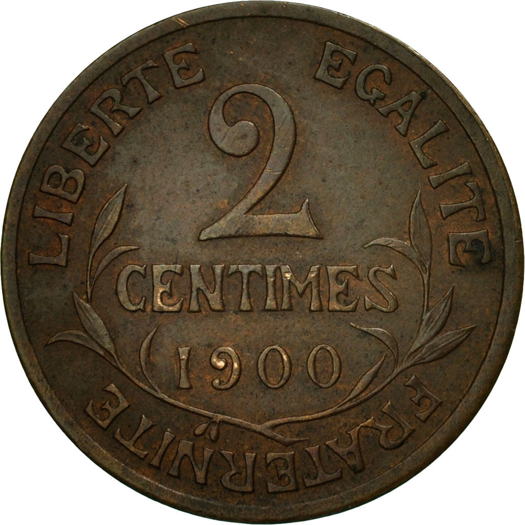 Coin, France, Dupuis, 2 Centimes, 1900, Paris, AU(55-58), Bronze, KM:841