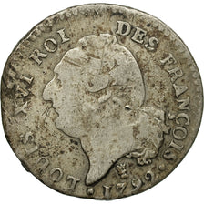 Coin, France, 15 sols françois, 15 Sols, 1/8 ECU, 1792, Limoges, VF(20-25)