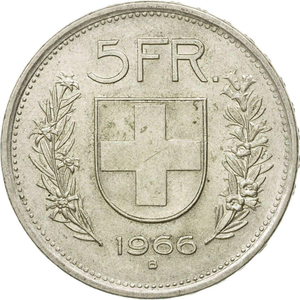 Monnaie, Suisse, 5 Francs, 1966, Bern, TTB+, Argent, KM:40