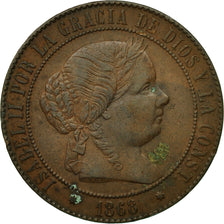 Moneta, Spagna, Isabel II, 5 Centimos, 1868, Madrid, BB, Rame, KM:635.1